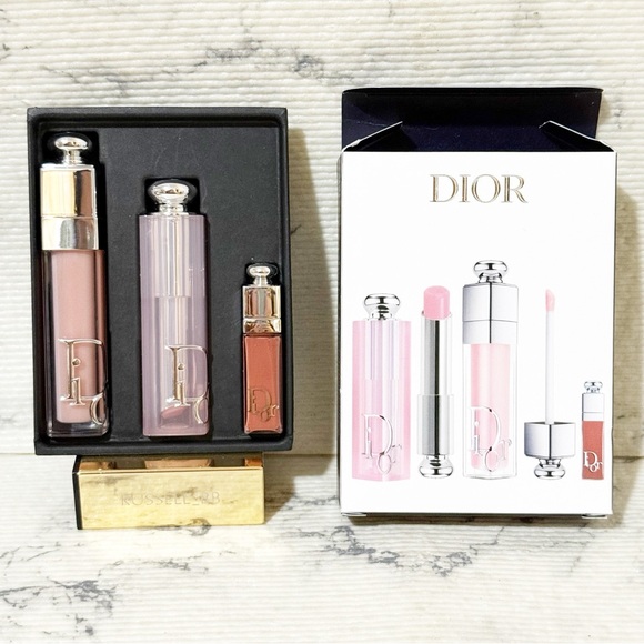 Zoe Dior Addict Natural Glow Lip Essentials Set (Pink Lip Glow, Maximizer & Mi - Picture 7 of 15